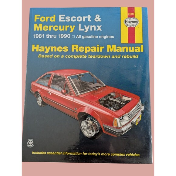 Ford Escort Mercury Lynx  1981 -1990 Repair Manual Haynes 36016 Complete Teardow - Picture 1 of 2